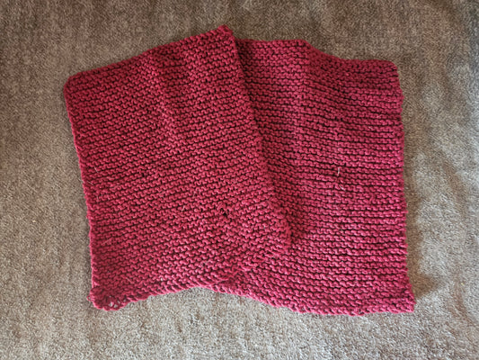Hand knitted washcloth