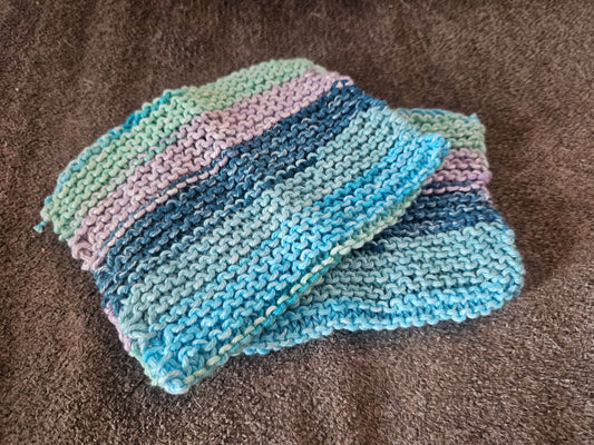 Hand knitted washcloth