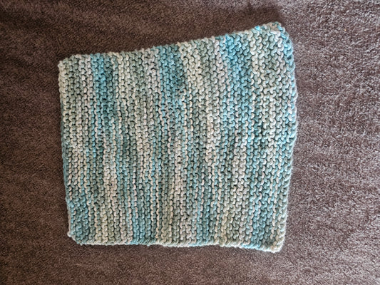 Hand knitted washcloth