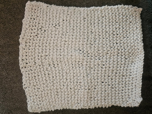 Hand knitted washcloth