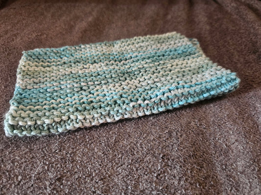 Hand knitted washcloth