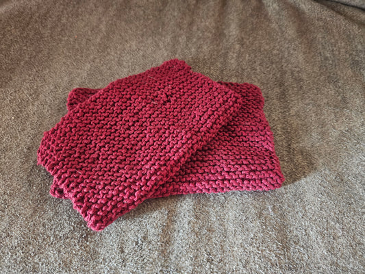 Hand knitted washcloth