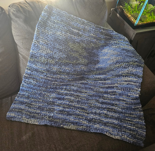 Hand knitted blanket