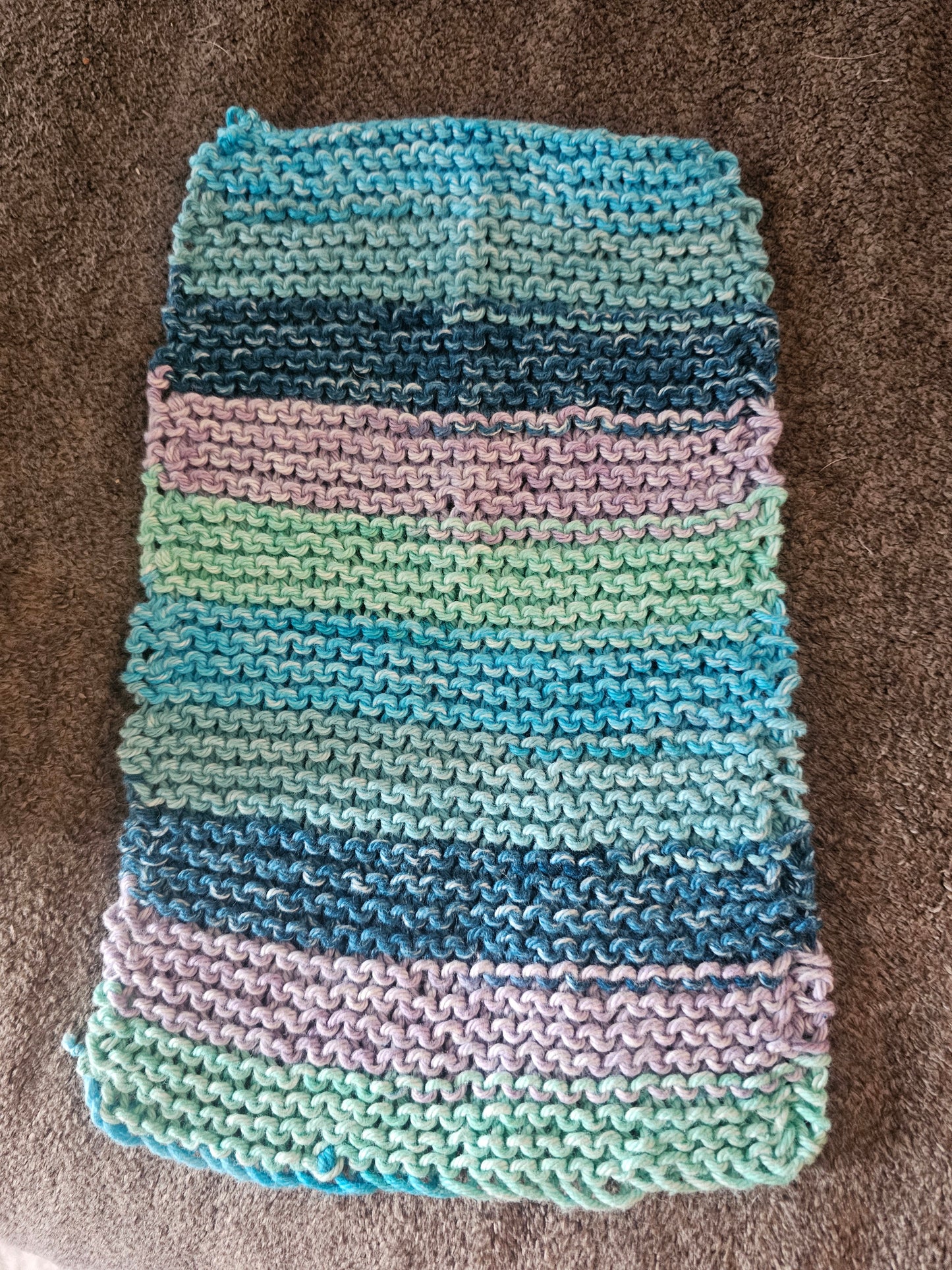 Hand knitted washcloth