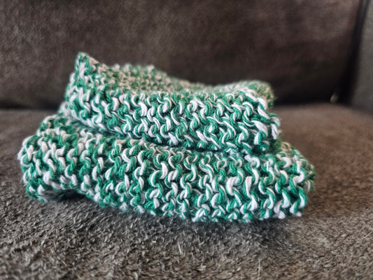 Hand knitted washcloth