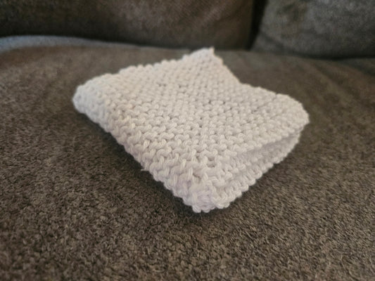 Hand knitted washcloth