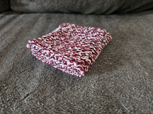 Hand knitted washcloth