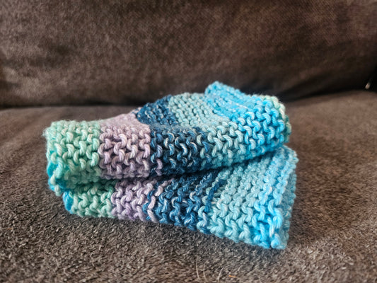 Hand knitted washcloth
