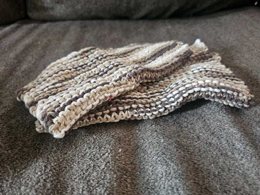 Hand knitted washcloth