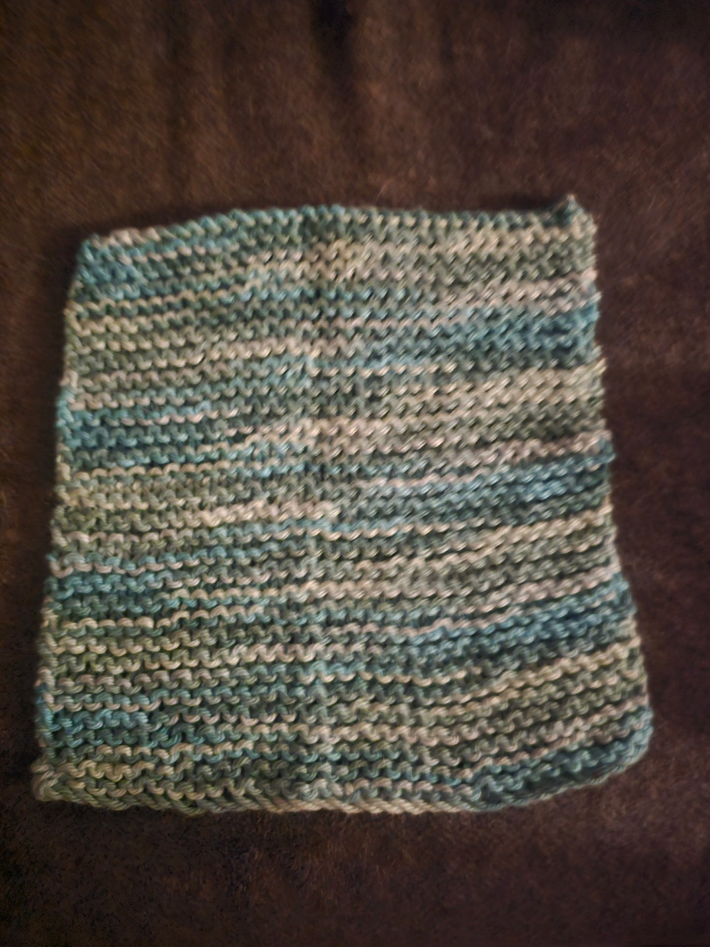 Hand knitted washcloth