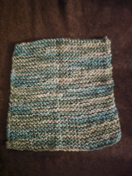 Hand knitted washcloth