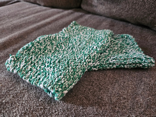 Hand knitted washcloth
