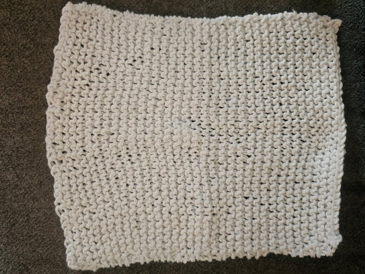 Hand knitted washcloth