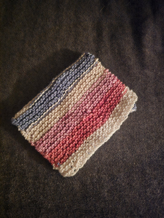 Hand knitted washcloth